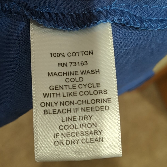 CUPIO blue/white sleeveless faux wrap dress M nwt - Picture 9 of 9